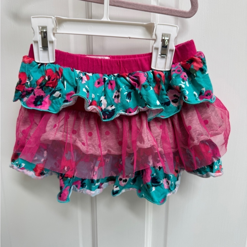 The Children’s Place 2T Girls Colorful Floral Skirt with Ruffles & Tulle